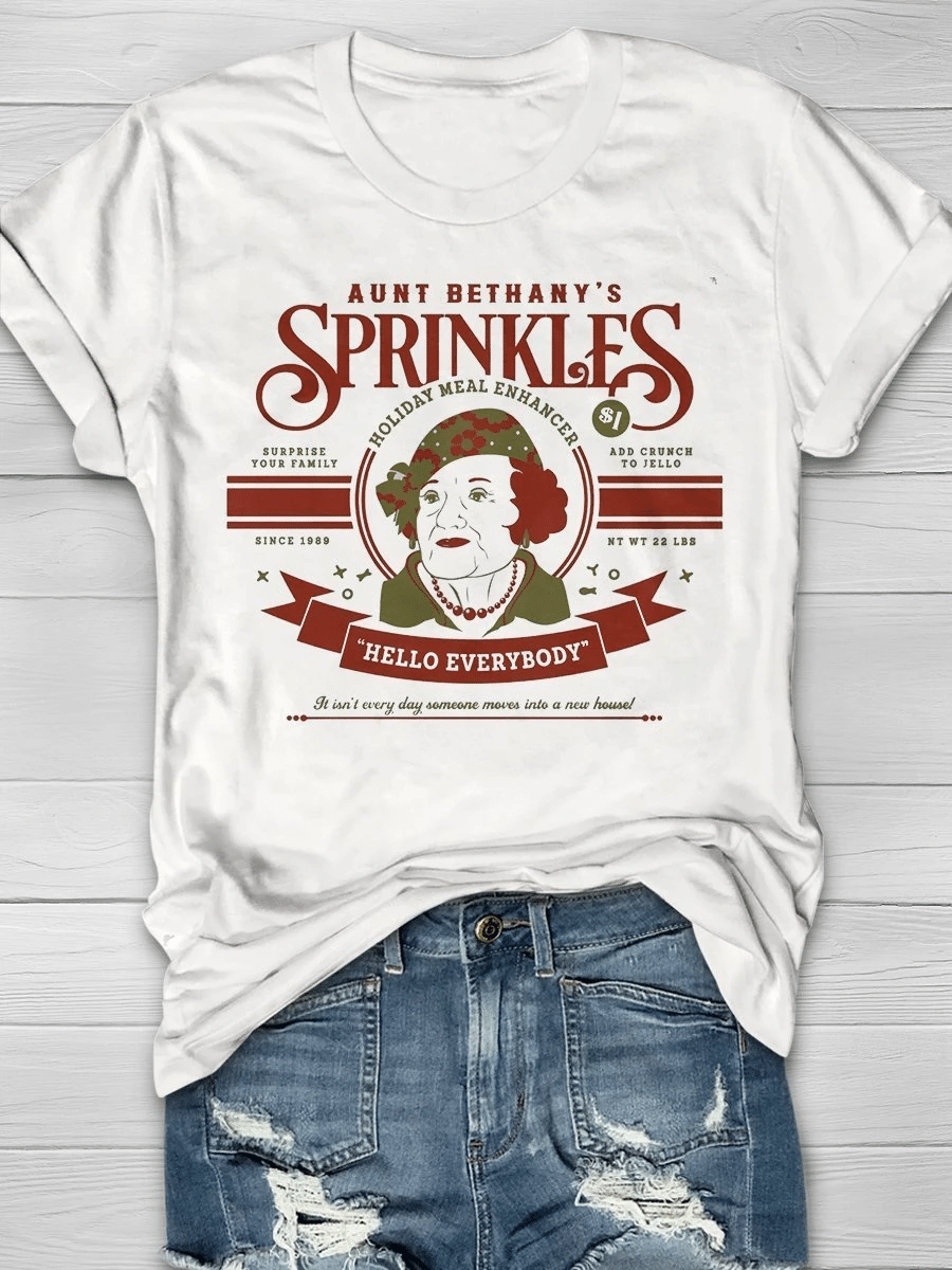 Griswold Family Christmas Aunt Print Short Sleeve T-Shirt