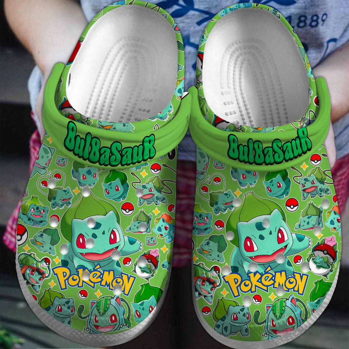 Bulbasaur Pokemon Cartoon Crocs Crocband Clogs Shoes Comfortable For Men Women and Kids 2