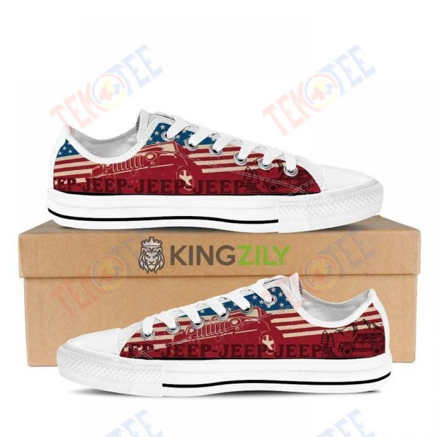 Mens Womens Jeep Christmas Low Top Shoes Custom Print Footwear Converse Sneakers TMT409