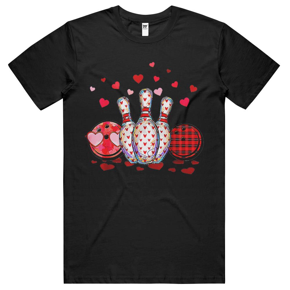 Buffalo Plaid Red Bowling Gnome Christmas Valentine Family T Shirts