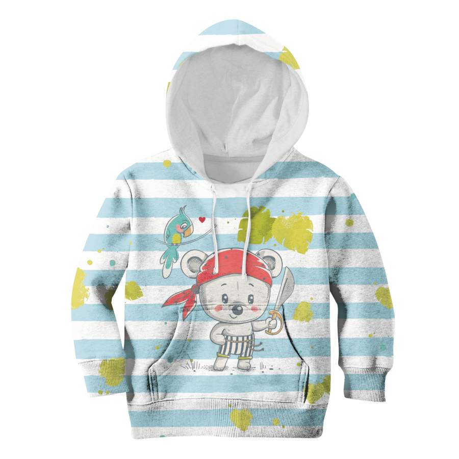 BEAR PIRATE Kid Custom Hoodies T-shirt Apparel