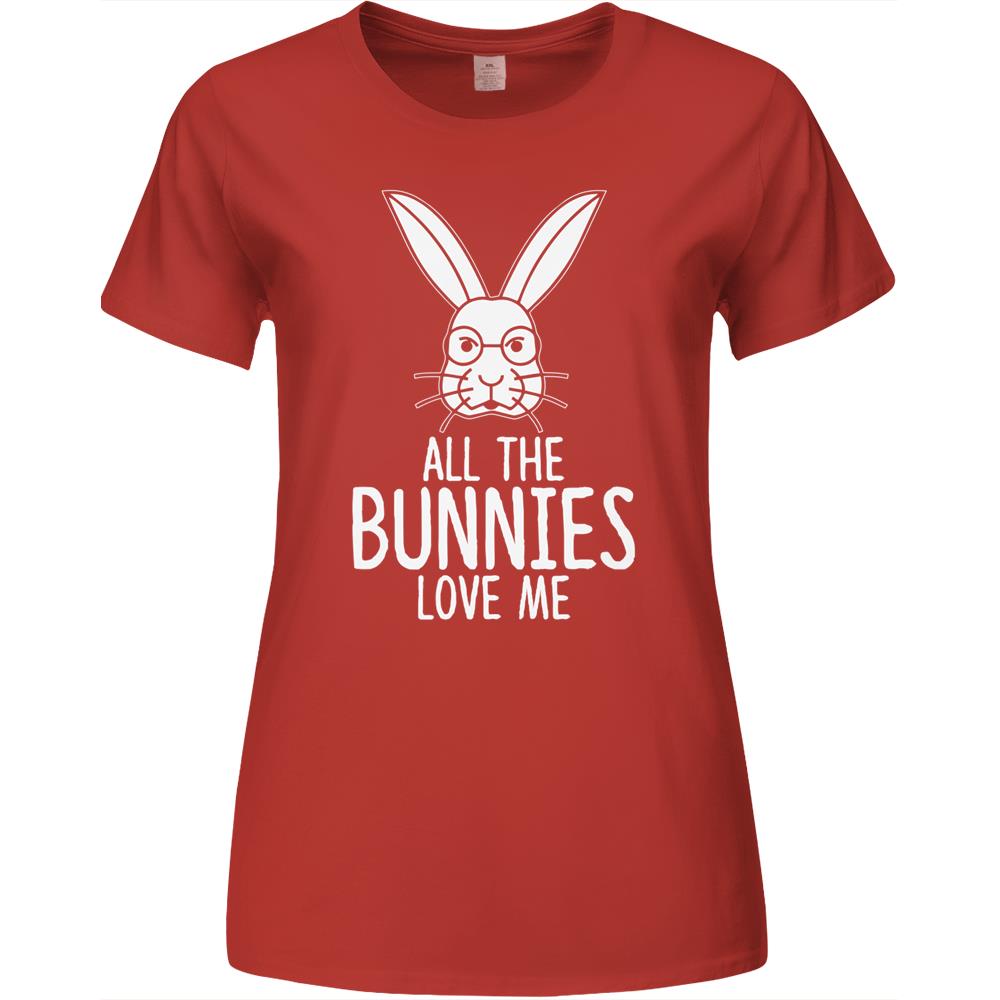 All The Bunnies Love Me – Cute Bunny Funny Easter Premium Womens Tshirts