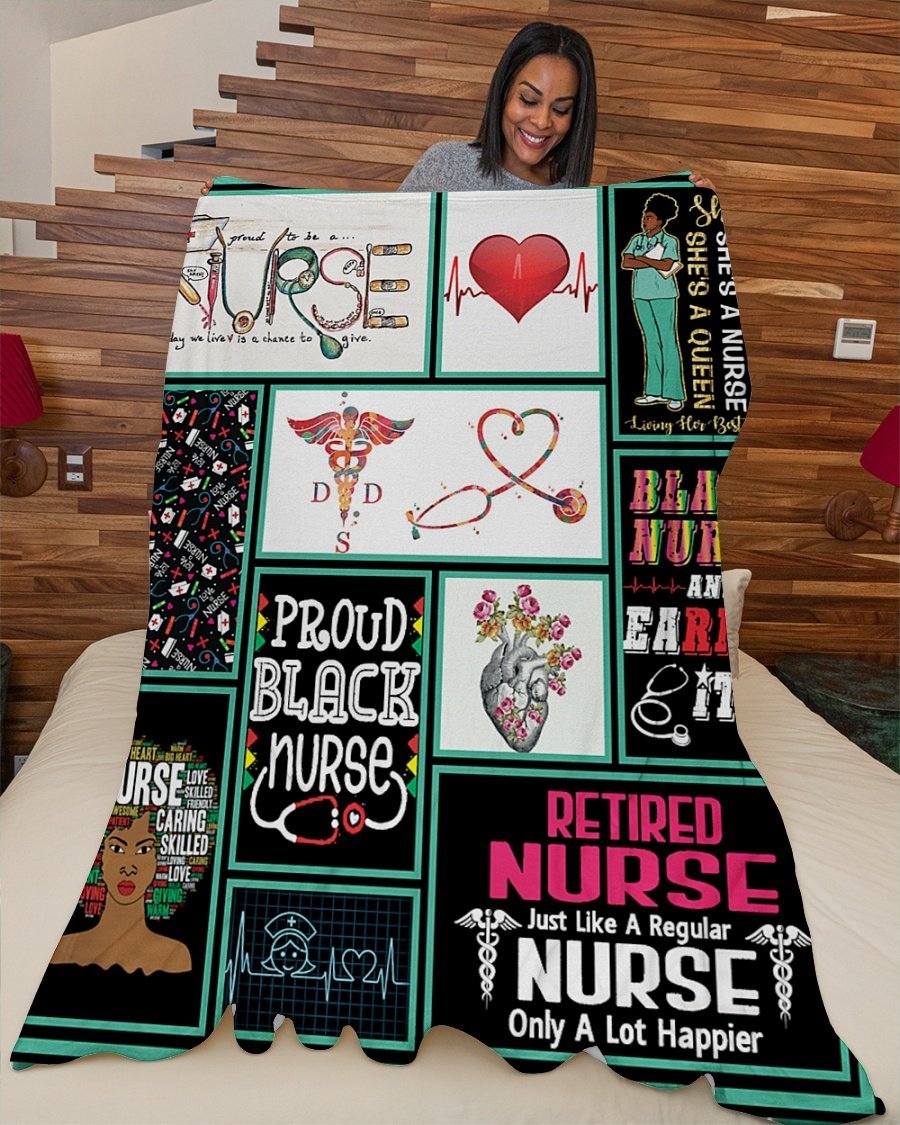 Proud To Be Black Queen Nurse Fleece Blanket Print 3D, Unisex, Kid, Adult
