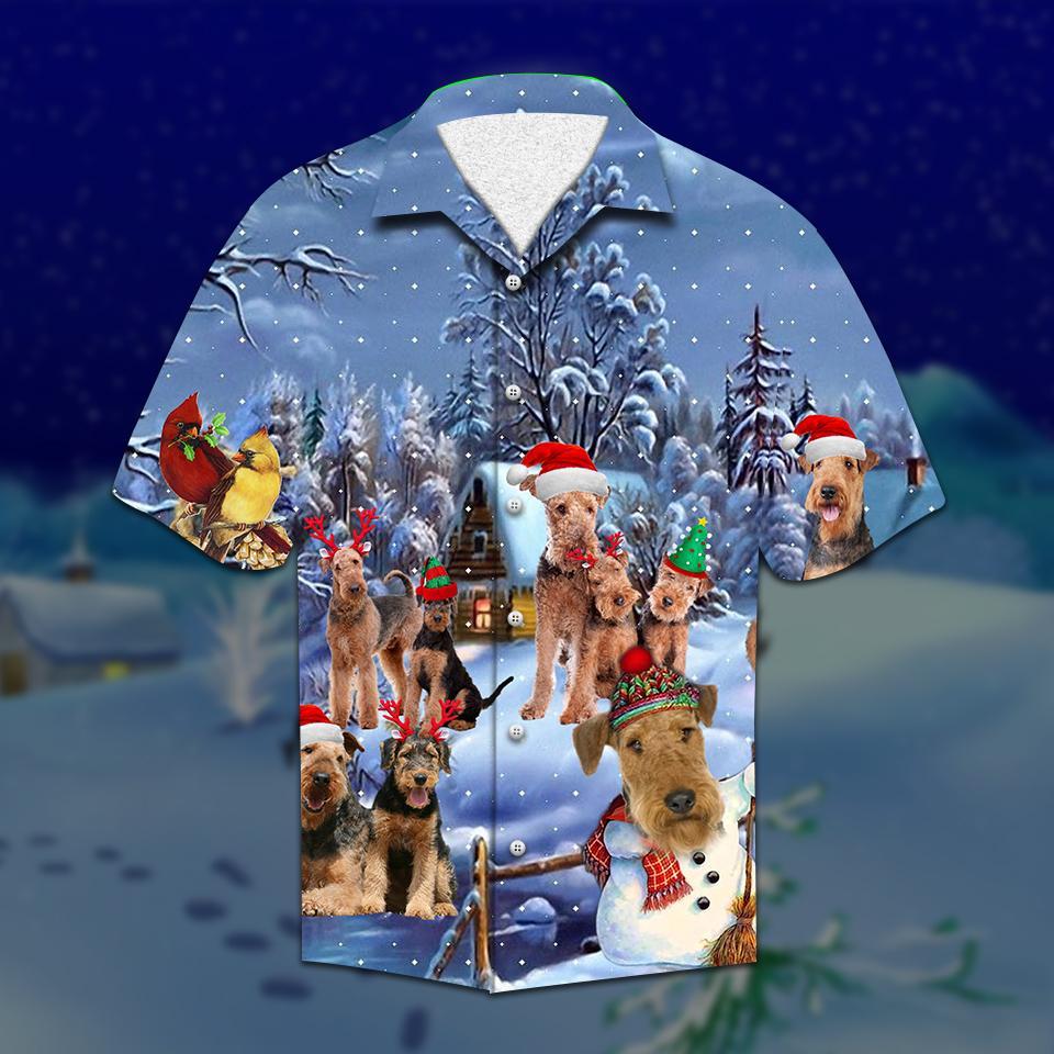 Airedale Terrier Christmas Hawaii Shirt For Men Women Ha24145