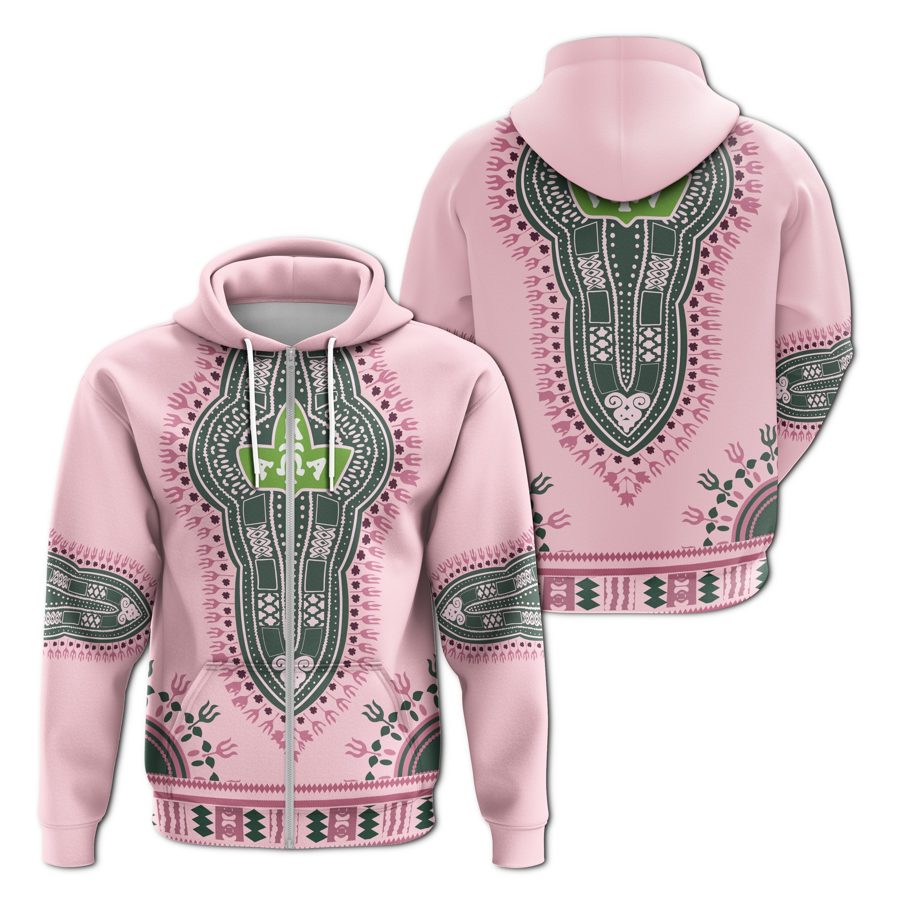 Greek Life Hoodie – Alpha Kappa Alpha Dashiki Zip Hoodie