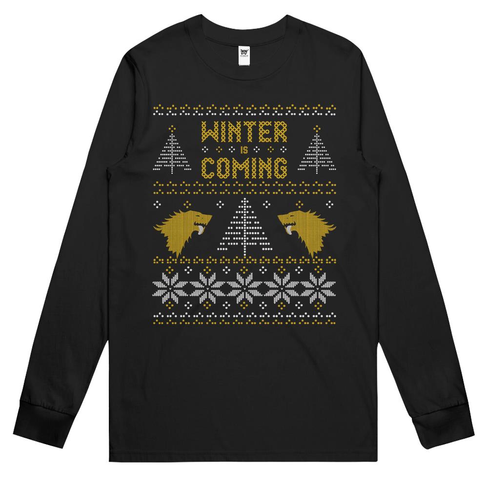 Winter Christmas Is Coming Game Thrones Merry Christmas Long Sleeve T Shirts