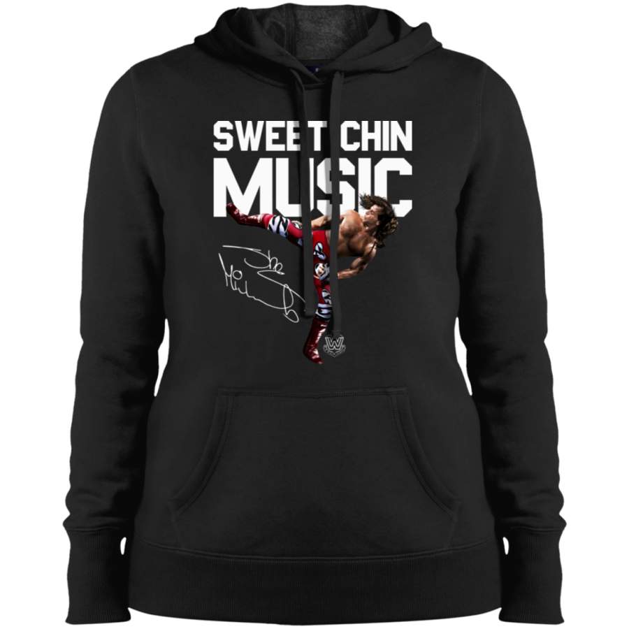 Shawn Michaels Sweet Chin Music Heartbreak Kid Mr Wrestlemania WWE Ladies Pullover Hoodie