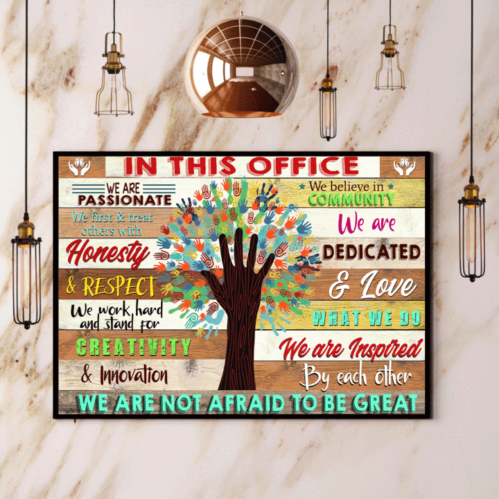 Caregiver In This Office We Are Not Afraid To Be Great Gift For Family Home Decor Matte Canvas Canvas Prints