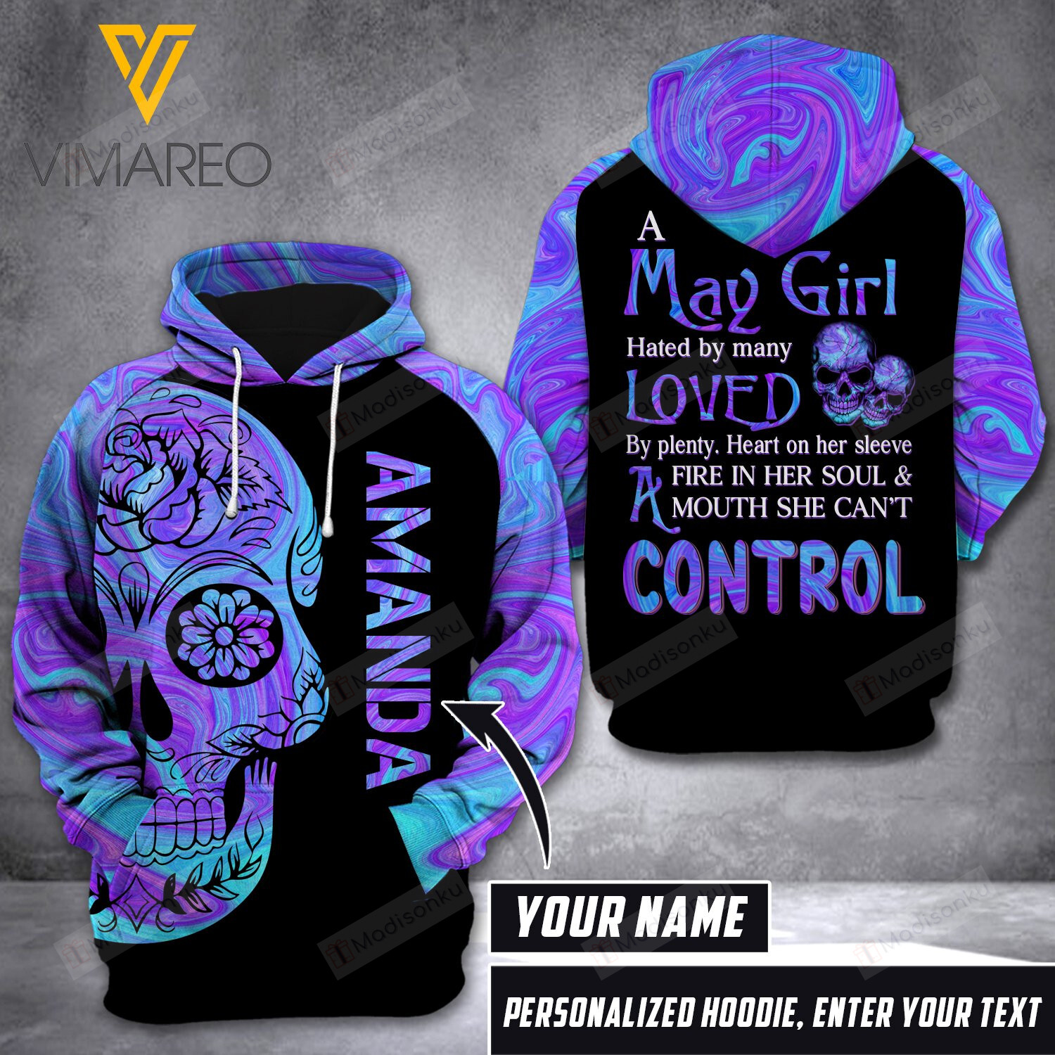 Personalized May Girl 3D All Print Hoodie, Zip- Up Hoodie