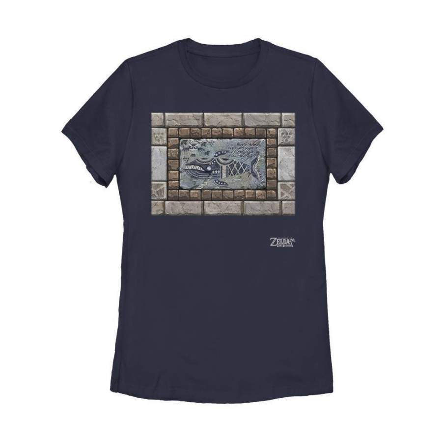 Legend of Zelda Whale Tablet – Legend of Zelda Nintendo Women’s T-Shirt, Navy