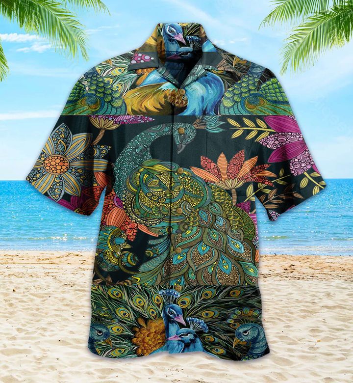 Peacock With Colorful Feathers Hawaii Shirt Hawaii For Men Women Ha30724