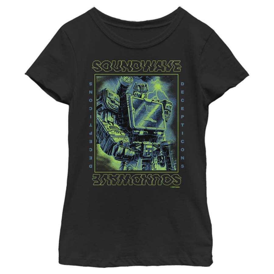 Transformers Girl’s Soundwave Lightning Waves  T-Shirt