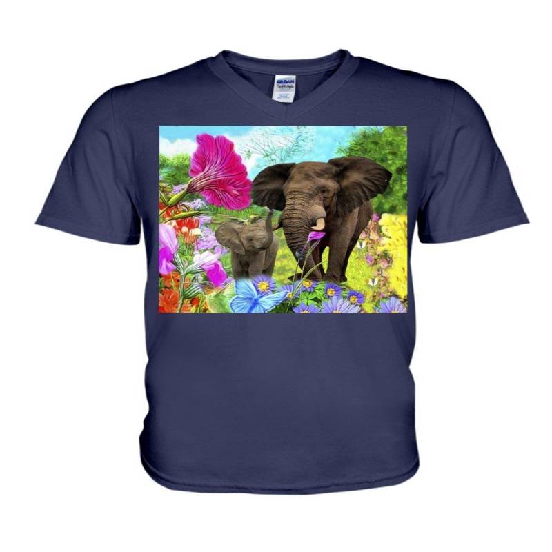 Lovely Phone Case With Colors Forest Gift For Elephant Lovers Guys V-Neck