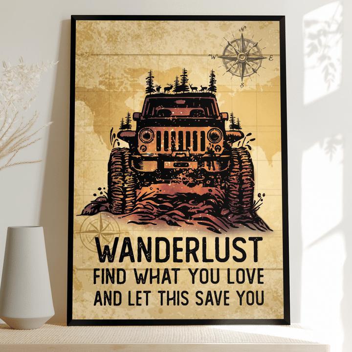 Wanderlust What You Love Portrait Poster & Canvas Gift For Car Lover Couple Friend Family Birthday Home Decor Wall Art Visual Art…