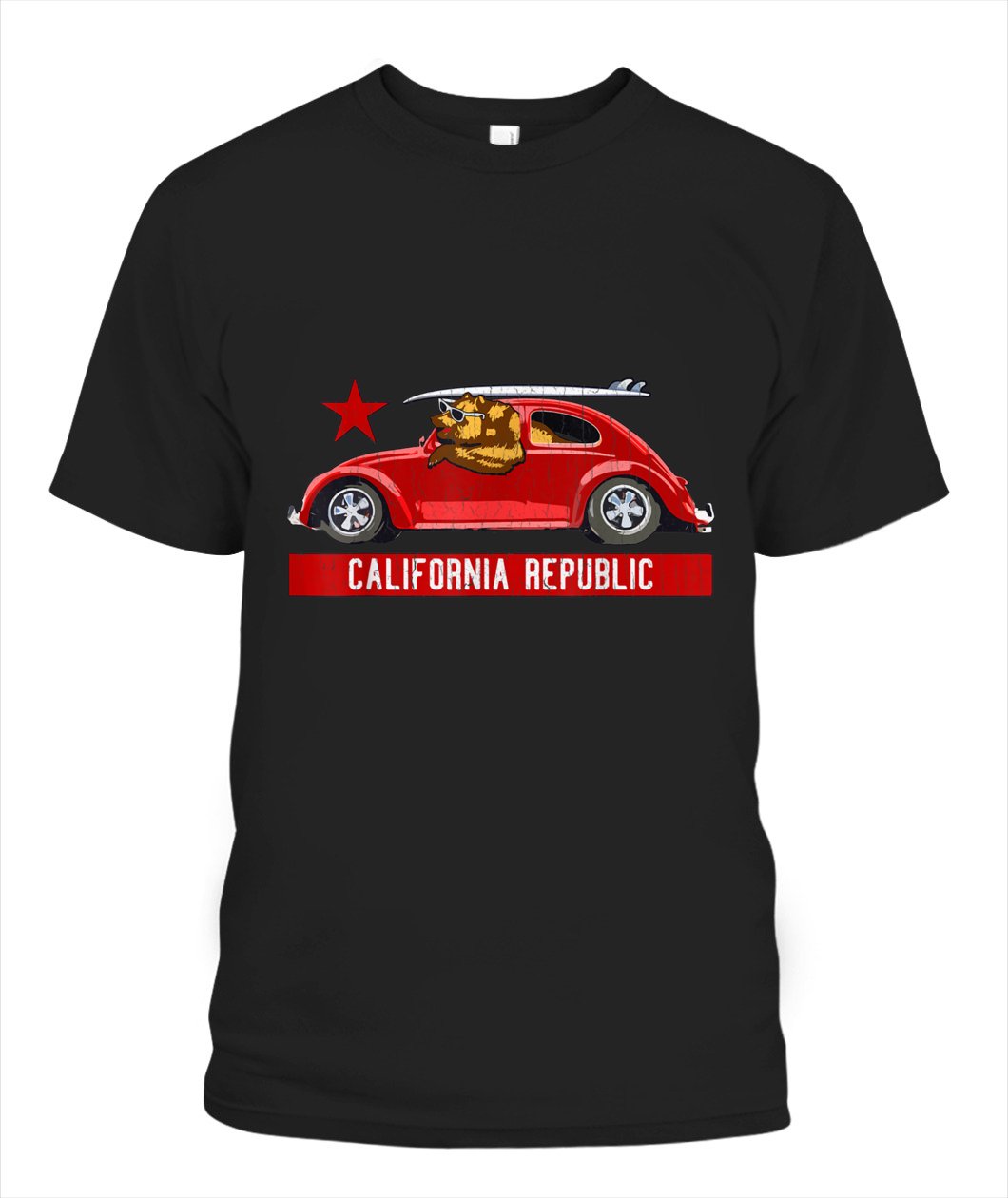 California Republic Surfer Bear Vintage Look Customize Any Ideas, Personalized T-shirt, Hoodie Adult, Kid, Unisex