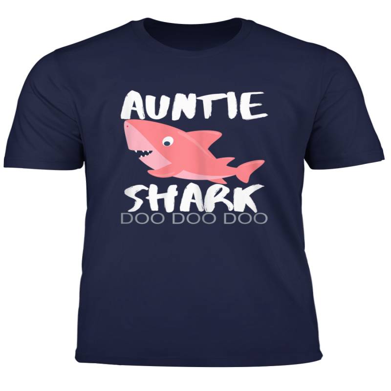 Womens Auntie Shark T Shirt Doo Doo Doo Family Gift T Shirt