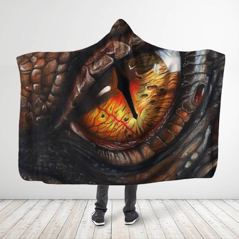 ViticStore™ 3D All Over Printed The Eyes Of Dragon – Hooded Blanket