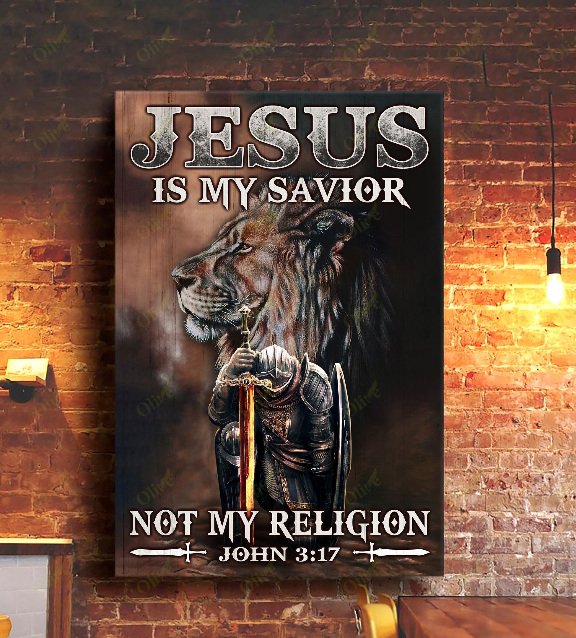 Jesus Is My Savior Not My Religion Easter Canvas And Poster | Wall Decor Visual Art