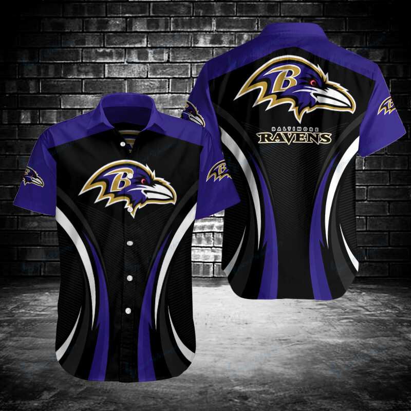 Baltimore Ravens Button Shirt Bg941