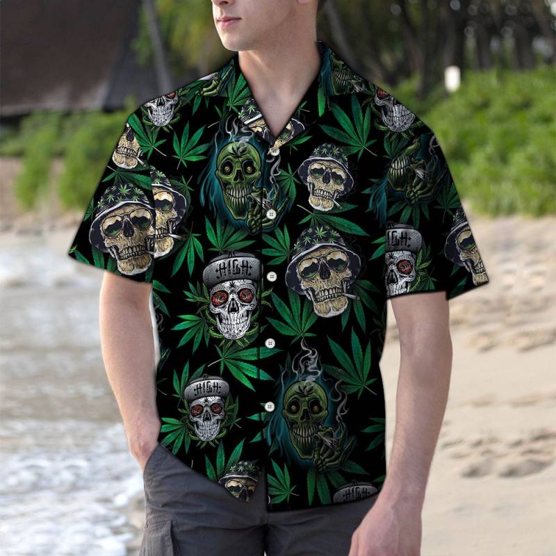 Weed Skull G5811- Hawaiian Shirt