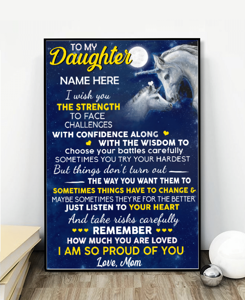 I Wish You The Strength Unicorn Personalized Poster BT