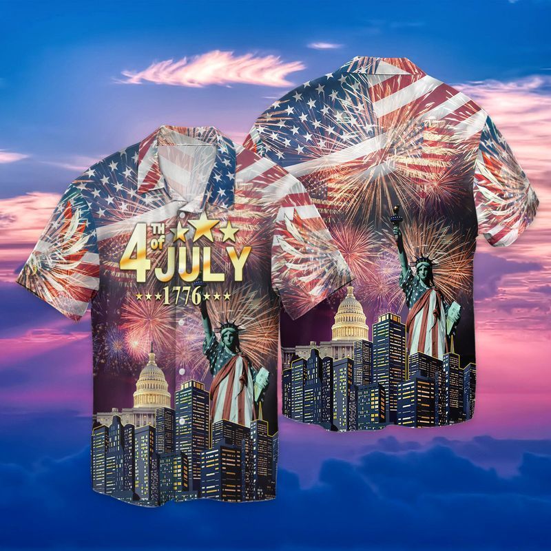 Happy Of July Independence Day American Flag Aloha Hawaii Shirts For Men Women Ha74859