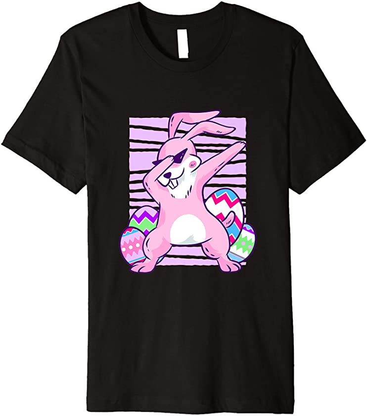 dancing dabbing easter bunny funny rabbit Premium T-Shirt