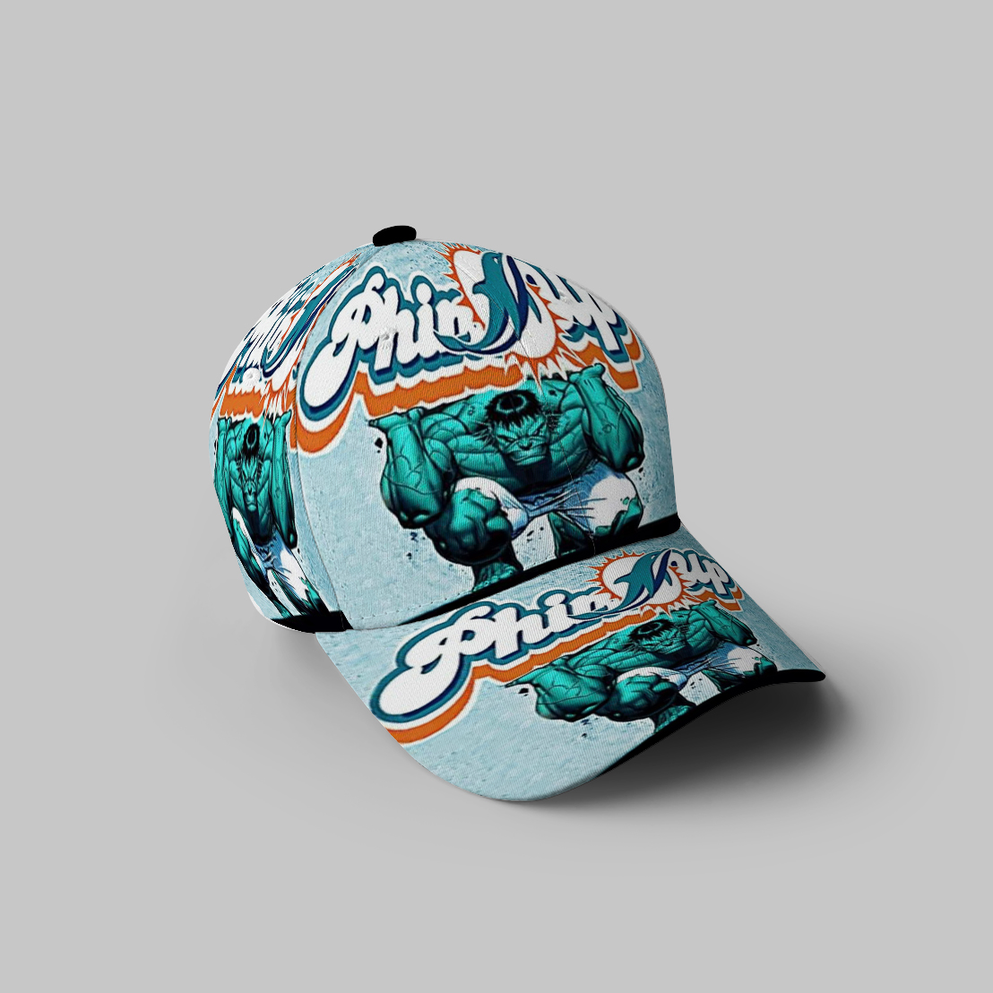 Miami Dolphins Phins Up 3D Printing Baseball Cap Classic Hat