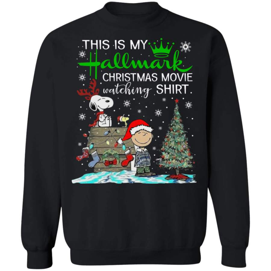 This Is My Snoopy And Charlie Brown Hallmark Christmas Movie Watching Sweatshirt