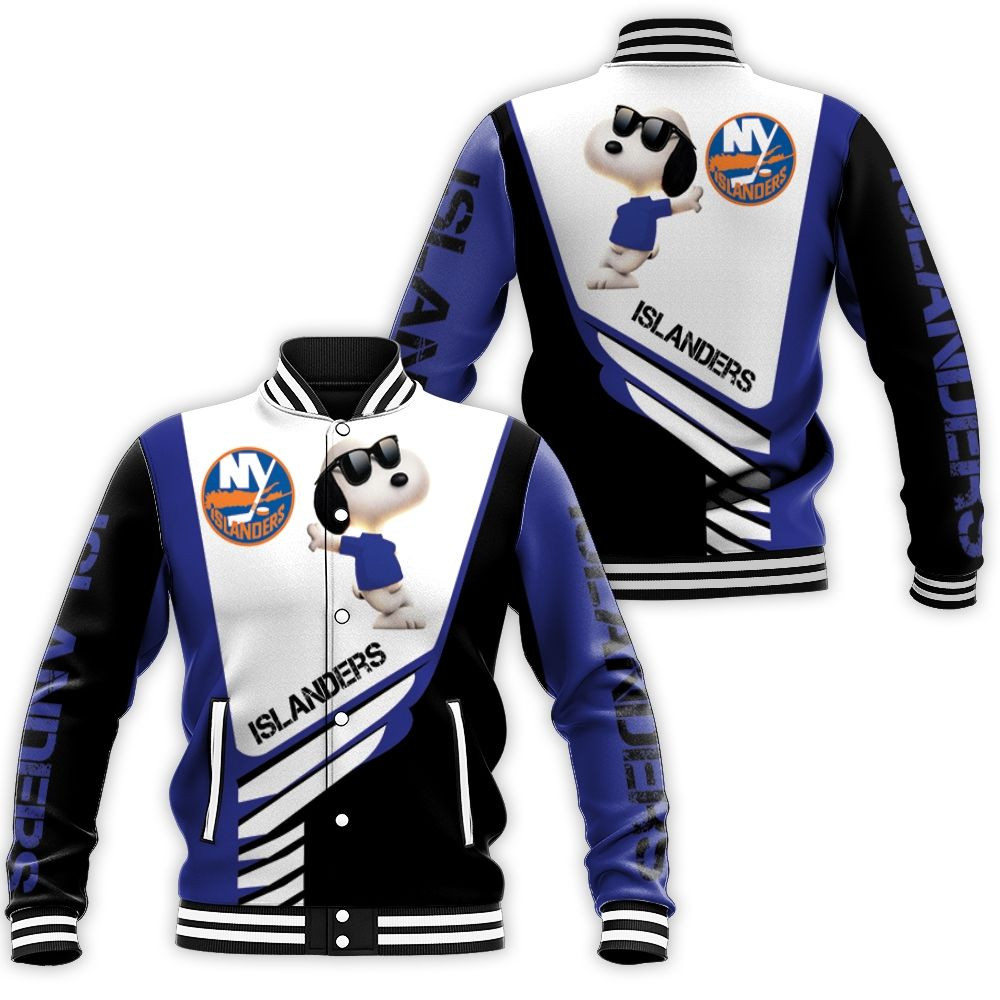 New York Islanders Snoopy For Fans 3D Baseball Jacket For Men Women