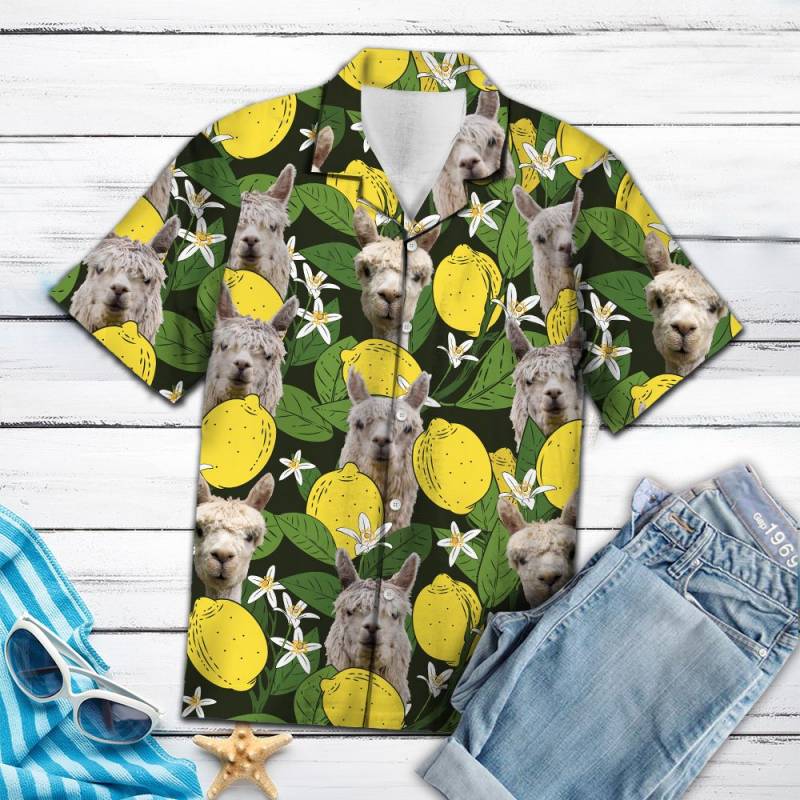 Alpacas Lemons Tropical Hawaiian Shirt Ha40196