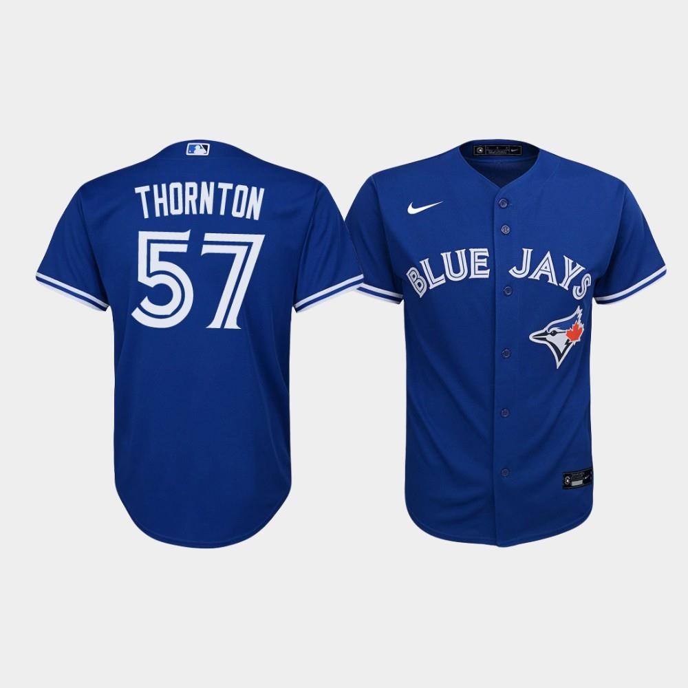 Youth Toronto Blue Jays Trent Thornton 57 Royal Alternate Jersey