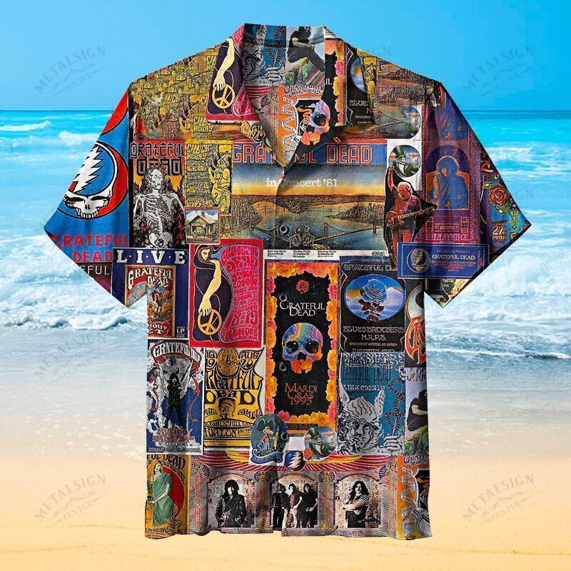 Grateful Dead Band Hawaii Shirts Summer Casual Short Sleeve Shirt Top Ha50050