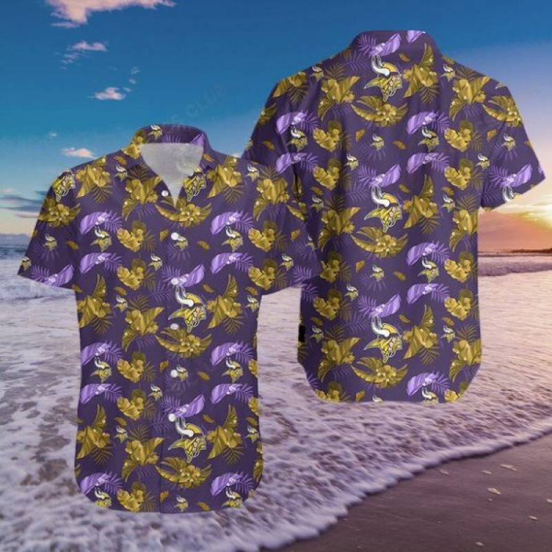 Minnesota Vikings Flower Hawaii 3D Shirt With Shorts MNVK3D01180620