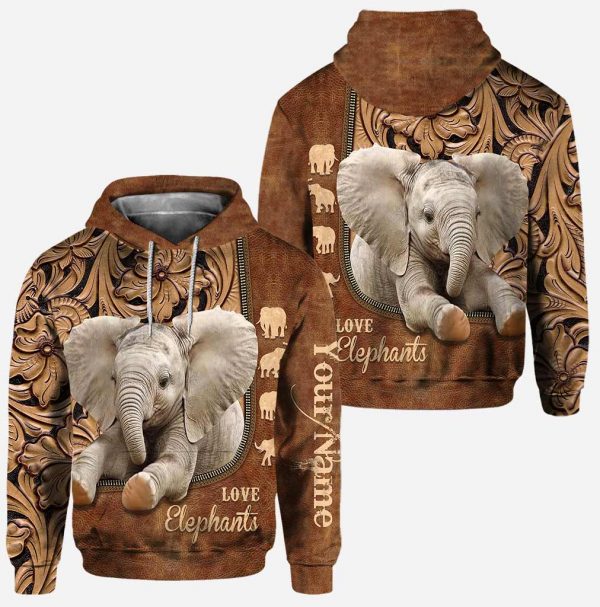 Love Elephants – Personalized 3D All Over Printed Unisex Hoodie Us Size