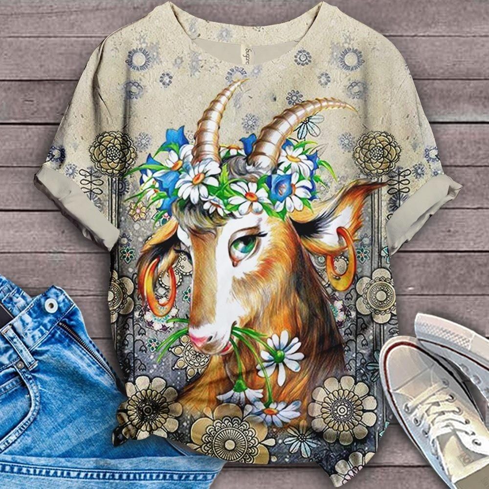 Happy Farm Floral Art T-Shirt 5