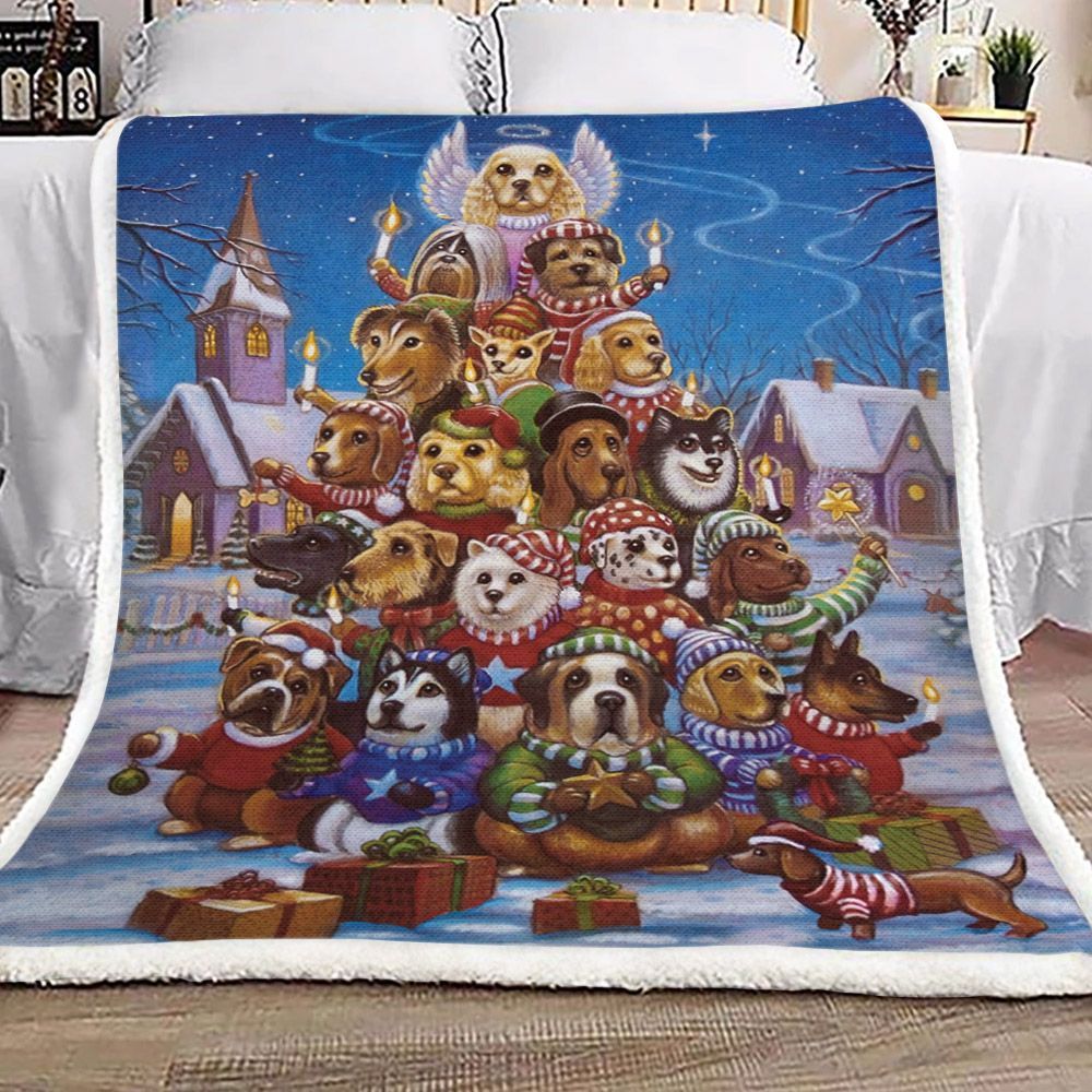 Christmas Puppy Dd0711188F Sherpa Fleece Blanket