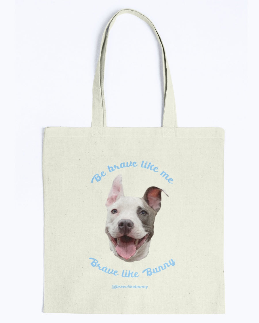 Bunny Head – Brave Like Me, Brave Like Bunny Official Canvas Tote Bag