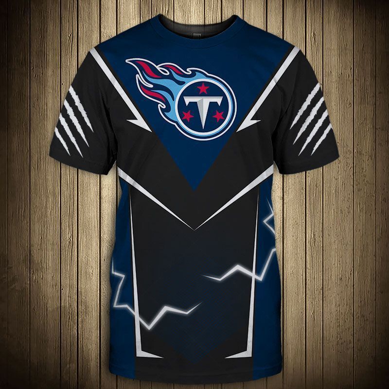 Tennessee Titans T-Shirt Lightning Graphic Gift For Men