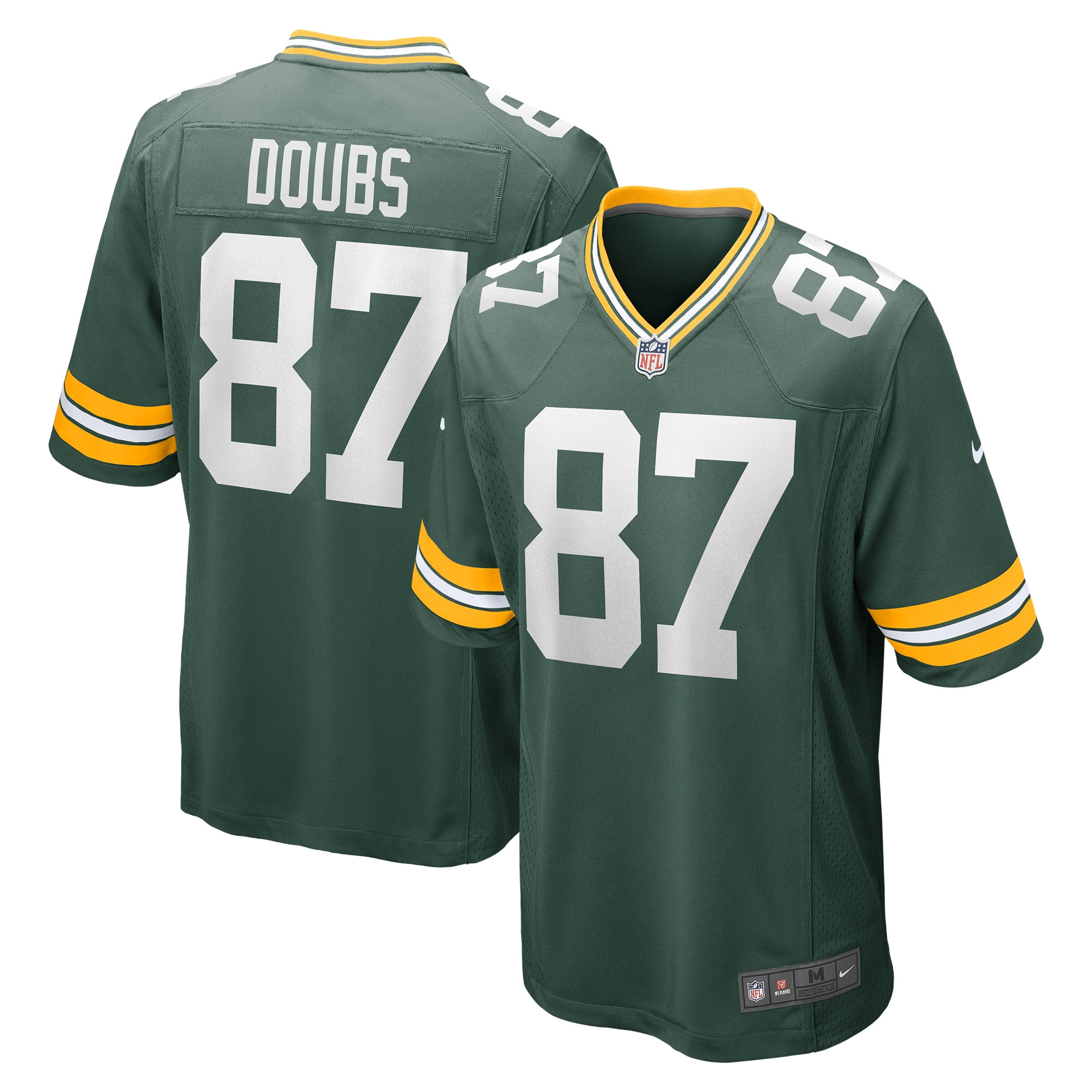 Romeo Doubs Green Bay Packers Game Player Jersey – Green