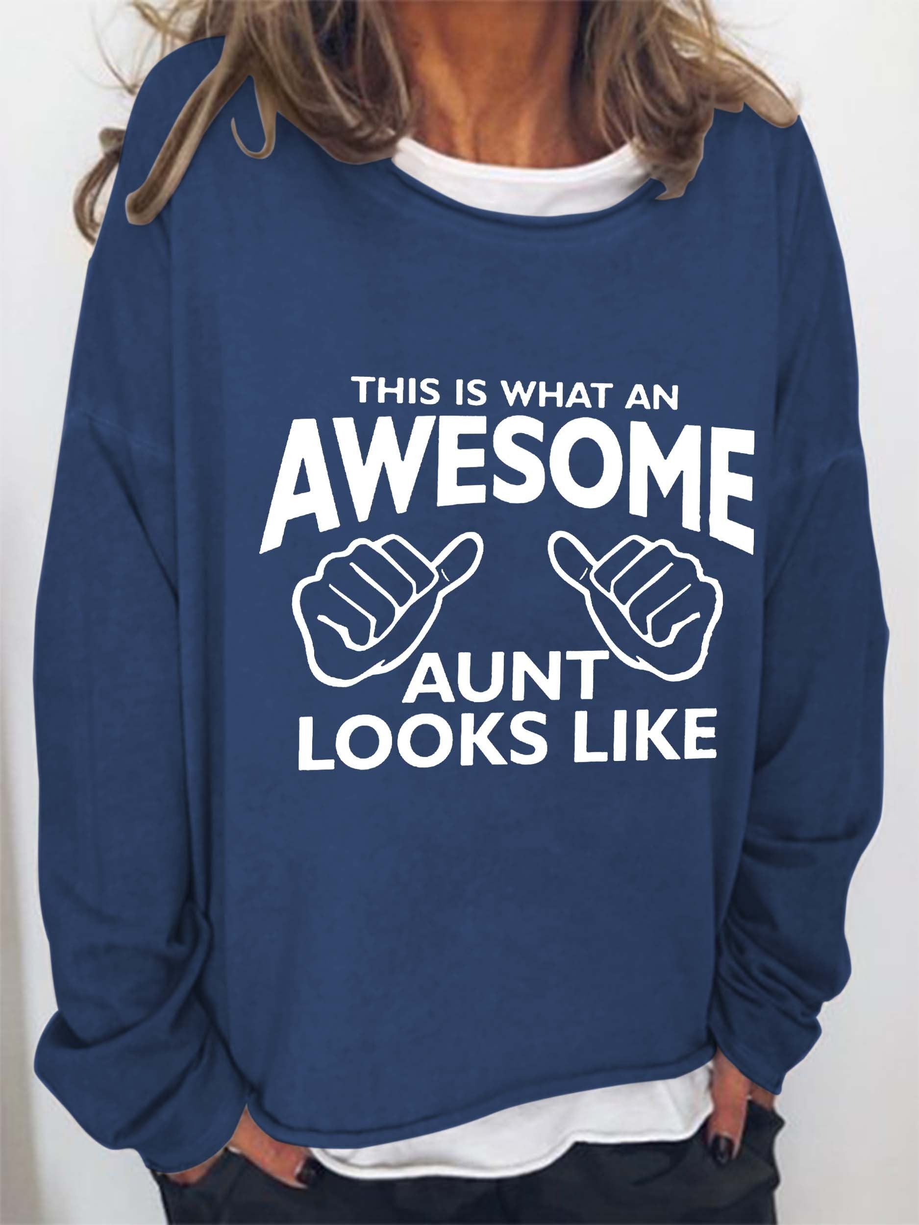 Women This Is What An Awesome Aunt Looks Like Long Sleeve Top