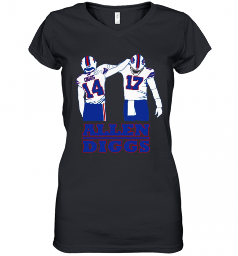 Allen And Diggs Buffalo Bills 2021 Women’S V-Neck T-Shirt