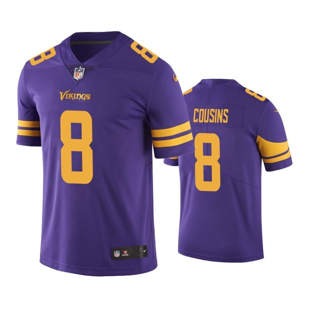 Minnesota Vikings Kirk Cousins Purple Color Rush Limited 3D Jersey