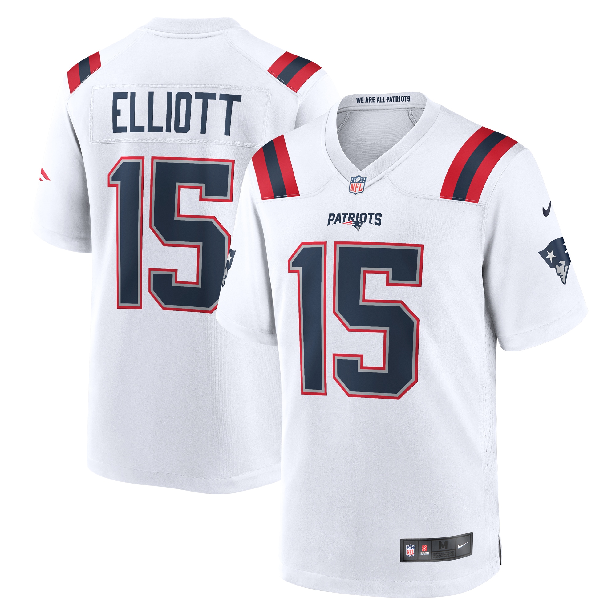 Ezekiel Elliott New England Patriots Game Player Jersey – White