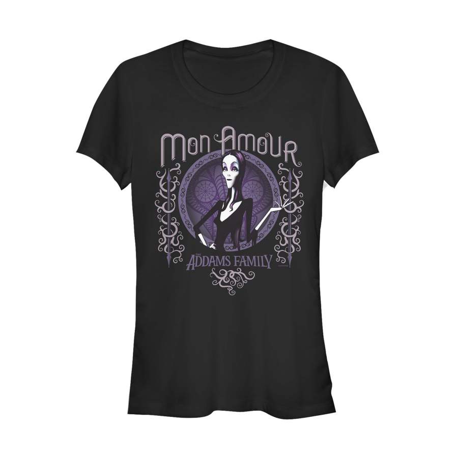 Addams Family Junior’s Morticia Mon Amour Portrait  T Shirt