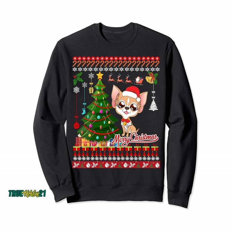 Chihuahua Dog Christmas Ugly Sweater Chihuahua Xmas Gift Sweatshirt