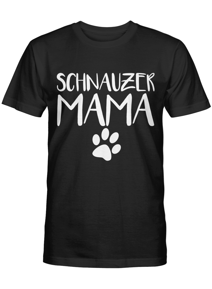 Schnauzer Mama Tshirt Mothers Day Shirt Dog Paw Mama Shirt Pets Mum Tees for Birthday Anniversary Mother’s Day Doggo Puppy Mommy Tshirts