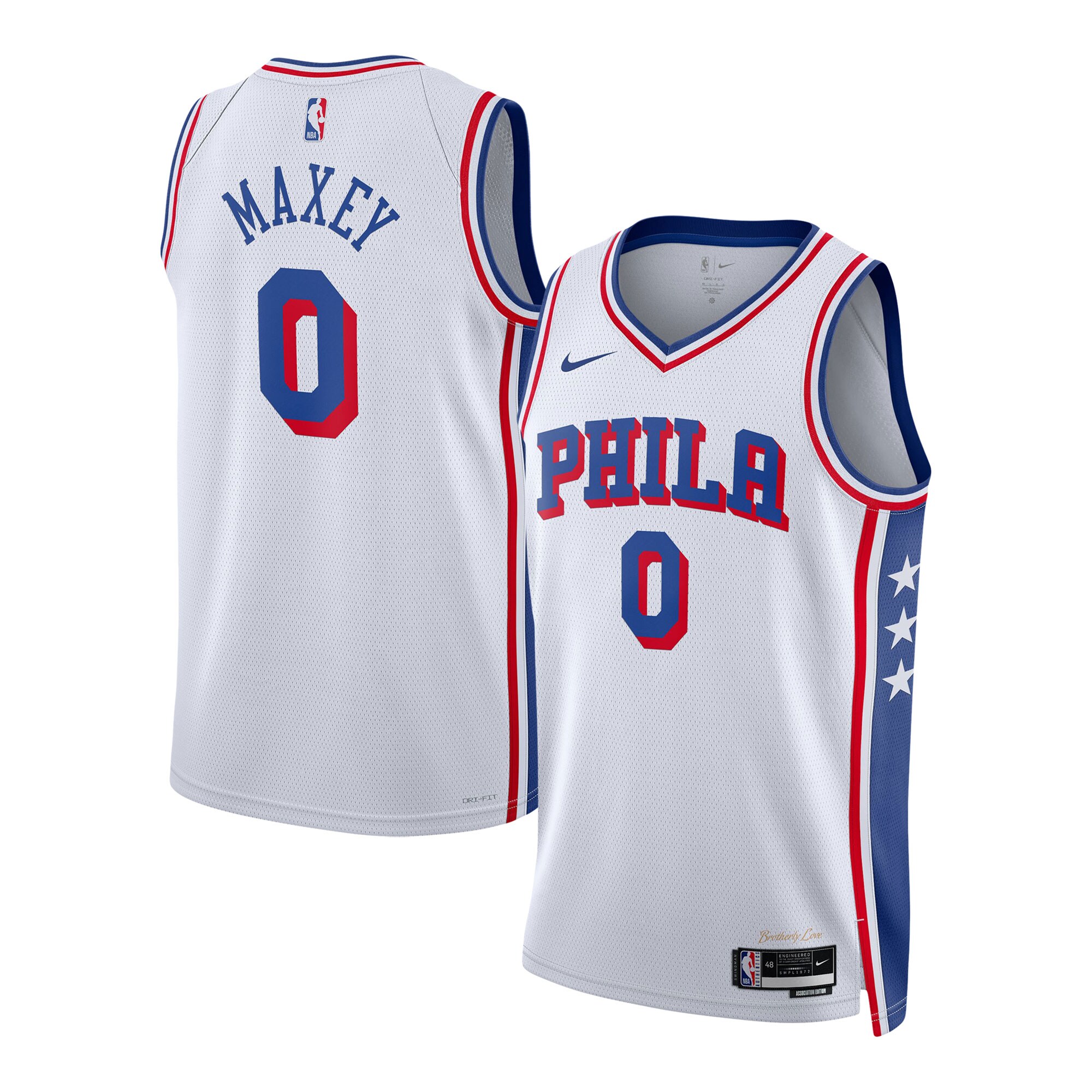 Tyrese Maxey Philadelphia 76ers Unisex Swingman Jersey – Association Edition – White