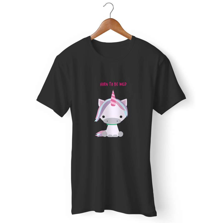 Fat Unicorn Horn To Be Wild Man’s T-Shirt