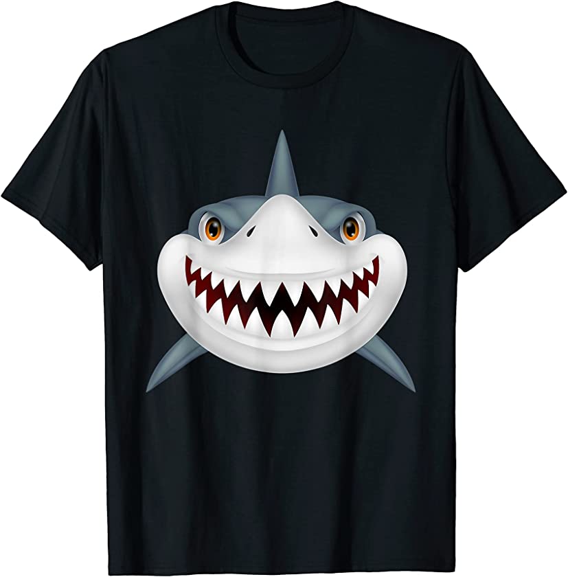 Shark Bite Gear Teeth Smile Funny T-Shirt